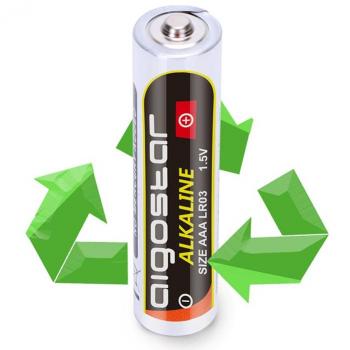 Pilas alcalinas AAA LR03 1.5V 16 unidades Aigostar