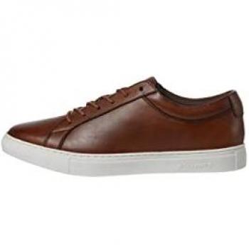 Jack & Jones Men's Cognac Leather Sneakers JFWGalaxy