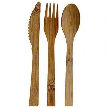 CMP IBERICA KA3896 SET 3 CUBIERTOS BAMBÚ, Blanco, Estandar