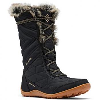 Columbia Botas De Nieve Minx™ Mid III, Botas de Nieve Mujer, Color Negro y Caqui II, Talla 36.5 EU
