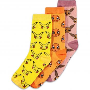 Calcetines Pokémon - Pikachu Charmander Eevee EU 39-42 EU 43-46