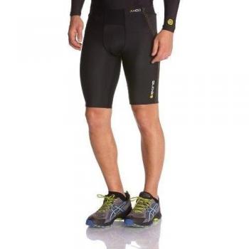 Skins A400 - Medias de compresión para hombre, color negro/amarillo, talla XS