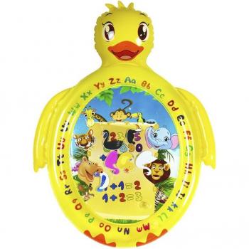 Colchoneta hinchable con forma de pato y diseño de animales