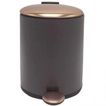 PAPELERA SERIE COPPER CON PEDAL 3 LITROS DE CAPACIDAD AMIKO
