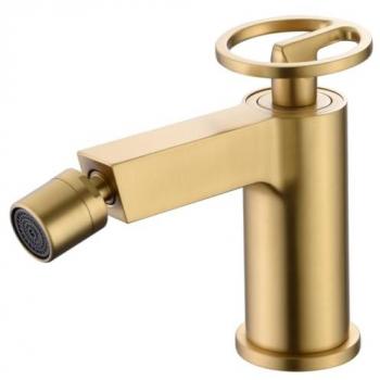 Grifo Monomando Bidé Olimpo Oro Cepillado