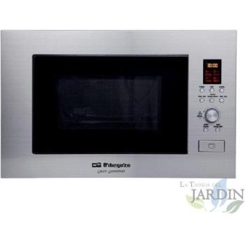 Microondas Integrable Orbegozo 900W, 23L, Grill 1000W, Acero Inoxidable