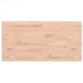 Mesa rectangular de madera maciza de haya 80x40x1,5 cm