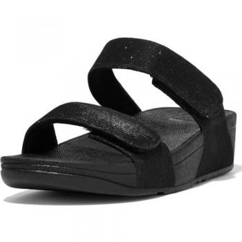 Sandalias FitFlop Lulu Ajustables Shimmerlux Negras