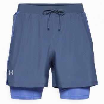 Pantalón corto 2-en-1 Under Armour Launch 5 para hombre en color azul oscuro