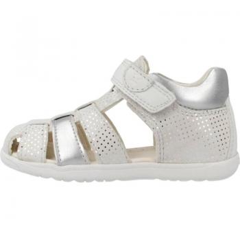Sandalias niña Geox B Sandal Macchia Gir Blanco con puntera reforzada