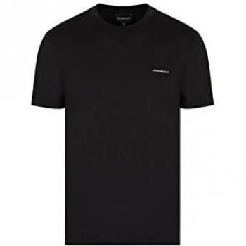 Emporio Armani Men's Black Logo Print Short Sleeve T-Shirt - Size M