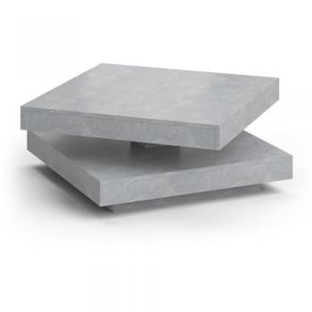 Mesa de Centro Elias, Hormigón, 70 x 34 cm, Giratoria y Ajustable