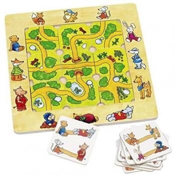 Puzzle de Madera Encuentra el Camino con Piezas Interactivas para Niños