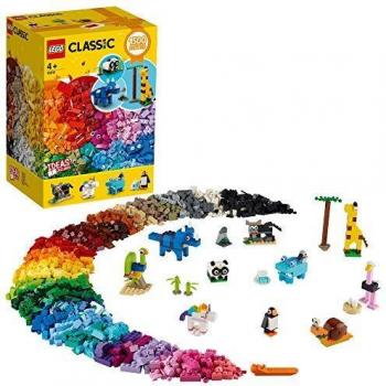 LEGO Classic Set de Construcción con Ladrillos y Animales, 1500 Piezas - Modelo 11011