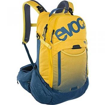 Mochila Evoc Trail Pro 26L Protektor, color amarillo/azul, tamaño S-M
