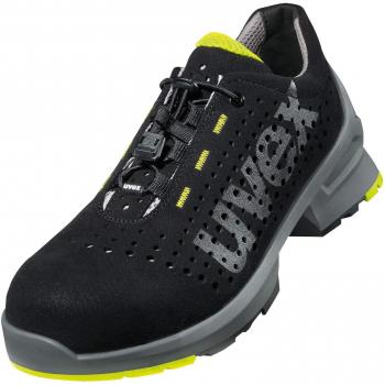 Zapatos de Seguridad Uvex 1 S1 SRC ESD - Bajo Transpirable Negro/Amarillo Talla 43