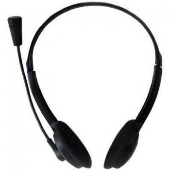 B-Move BM-AUC01 - Auriculares de diadema abiertos con micrófono, color negro
