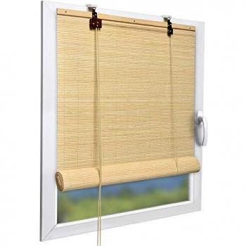 Persiana de Bambú Rollo SolDecor B86 160x140 cm - Klemmfix Robusta Calidad Natural