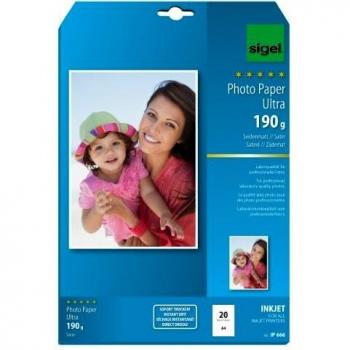 Papel Fotográfico Ultra Sigel A4 Semibrillante 190g/m² - 20 Hojas
