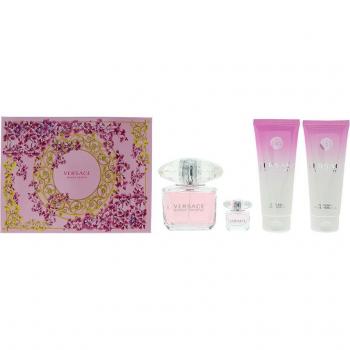 Versace Bright Crystal 4 Piece Gift Set: Eau De Toilette 90ml – Shower Gel 100ml – Body Lotion 100ml – Eau De Toilette 5ml