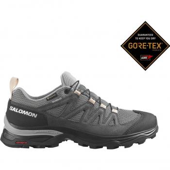 Salomon Zapatillas de montaña de mujer X Ward Leather GTX W - Gris oscuro, Talla 36, GORE-TEX