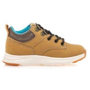 Zapatillas deportivas Apolo marrón para niño con cierre de cremallera y puntera redonda