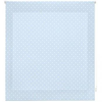 Estor Enrollable Premium Azul con Motas Blancas 150x180 cm - Blindecor