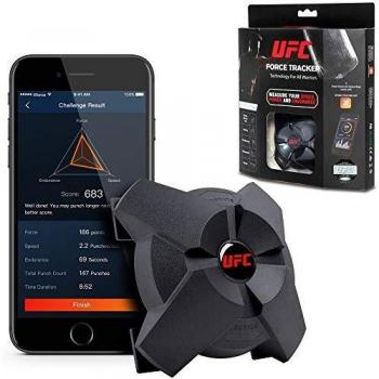 UFC Combat Strike Force Tracker Dispositivo Inteligente para Sacos de Boxeo, Mide tu Velocidad, Potencia y Resistencia, Unisex, Negro, Talla única