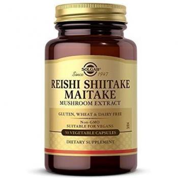 Solgar Reishi-Shiitake-Maitake Mushroom Extract - 50 Vegicaps