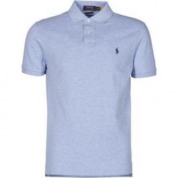 Polo Ralph Lauren Camisa Polo Ajuste Derecho en Algodón Básico Malla Logo Pony para Hombre Azul