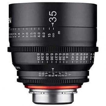 Objetivo XEEN 35mm T1.5 Cine PL - Montura Canon PL, apertura T1.5, diseño óptico de cine, enfoque manual, construcción robusta y ligera, ideal para grabaciones profesionales