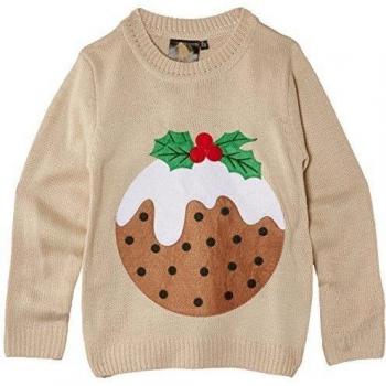 Last Man Standing Xmas Pudding - Jersey para niños, color beige, talla large