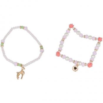Pulsera BFF - Lote de 2 piezas, diseño amigable, material resistente, ajuste cómodo, colores variados