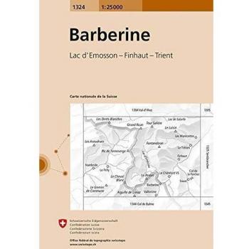 Mapa excursionista y topográfico Barberine 1:25.000 - Edición multilingüe (francés, inglés, alemán, italiano) - Mapiberia f&b
