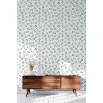 Papel Pintado Hojitas - Rollo de 55 x 300 cm