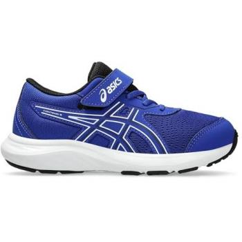 Zapatillas Asics Contend 9 Ps para Niño - Velcro, Azul y Blanco, Talla 28.5