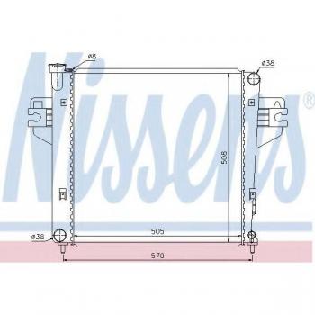 Radiador Nissens 69212 para refrigeración del motor