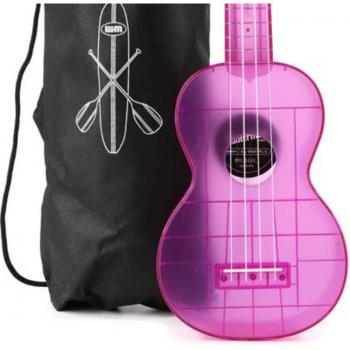 Transparent Amethyst Purple Soprano Ukulele - Kala Waterman Seaglass Collection