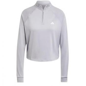 Camiseta de Entrenamiento para Mujer Adidas Essentials Minimalista 1/4 Zip Gris Claro Talla S