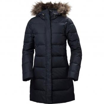 Helly Hansen Women's Aden Down Parka Navy Blue Size S with Hood and Shad Rear Support Fixing Kit for Yamaha TMAX 560 Tech Max '22