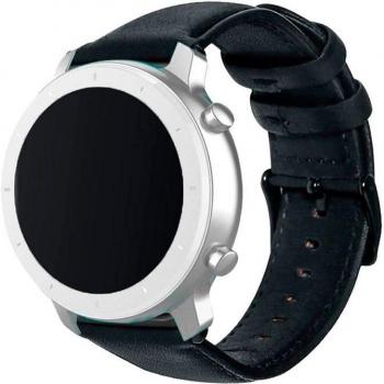 Correa Universal de Polipiel Negro 20mm para Amazfit Bip, GTS, Bip Lite, Huawei y Samsung
