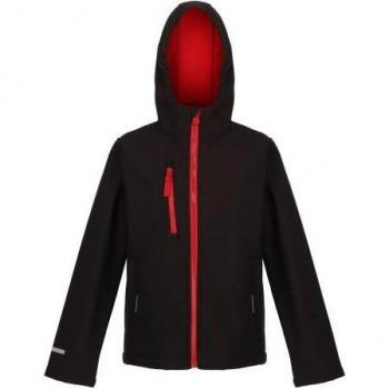 Regatta - Chaqueta Softshell Ablaze para Niños/Niñas, 3 capas, impermeable, transpirable, con capucha ajustable y bolsillo delantero