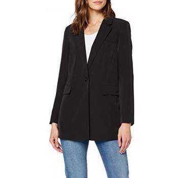 Vero Moda VMDOLORES L/S Long Blazer TLR KI Chaqueta de Traje, Negro