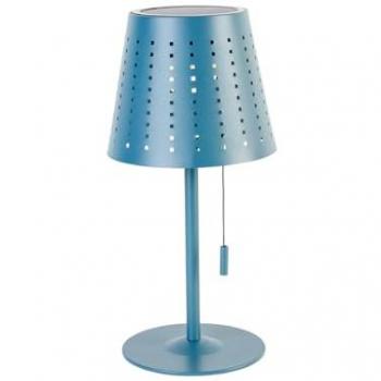 Lámpara de mesa exterior azul LED regulable 3 pasos recargable solar - Ferre