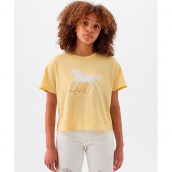 Camiseta de niña manga corta con estampado delantero Gap