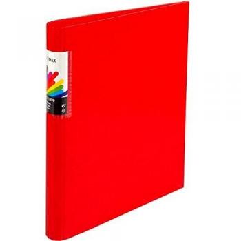 Carchidea L Curvo - Carpeta de 4 anillas, A4, color rojo