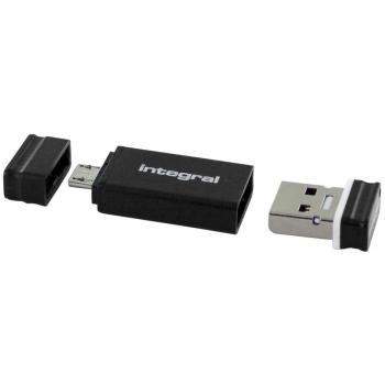 Integral Memory INUSBOTG16GB - USB OTG Adaptador y Memoria de 16 GB, Color Negro