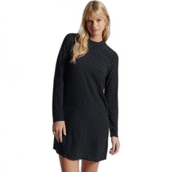 Superdry Women's Long Sleeve Woven Mini Dress - Black 70s Geo