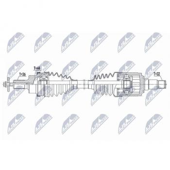 Árbol de transmisión NTY NPW-VV-141 de alta calidad y durabilidad