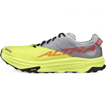 Zapatillas de trail running Altra Mont Blanc Carbon para hombre, color amarillo neón y gris, talla 40.5